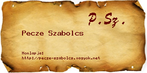 Pecze Szabolcs névjegykártya